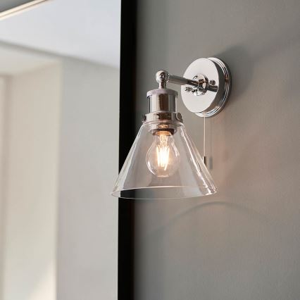 Endon 95513 - Applique spot murale pour salle de bains TOULON 1x E27/10 W/230 V IP44 finition chrome brillant