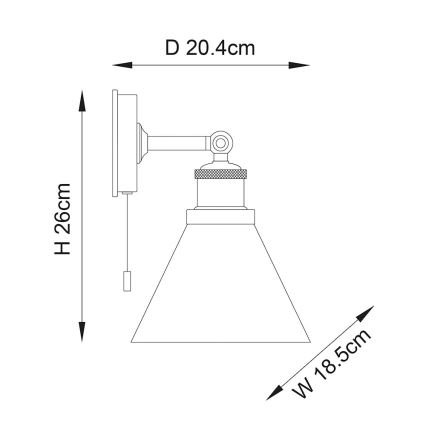 Endon 95513 - Applique spot murale pour salle de bains TOULON 1x E27/10 W/230 V IP44 finition chrome brillant