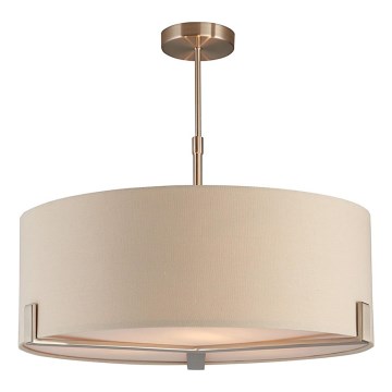 Endon 95834 - Suspension-barre HAYFIELD 3xE27/40W/230V chrome mat/beige