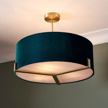 Endon 95839 - Suspension-barre HAYFIELD 3xE27/40W/230V laiton/vert