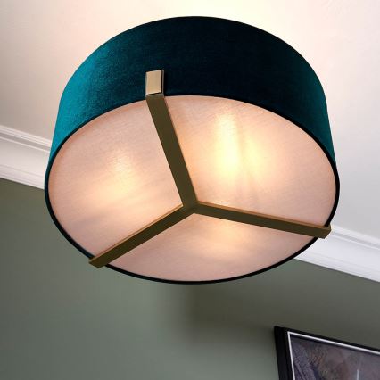 Endon 95839 - Suspension-barre HAYFIELD 3xE27/40W/230V laiton/vert