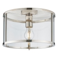Endon 96150 - Plafonnier HOPTON 1xE27/10W/230V, finition chrome brillant