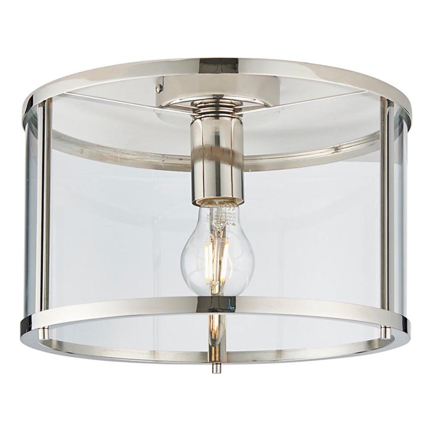 Endon 96150 - Plafonnier HOPTON 1xE27/10W/230V, finition chrome brillant