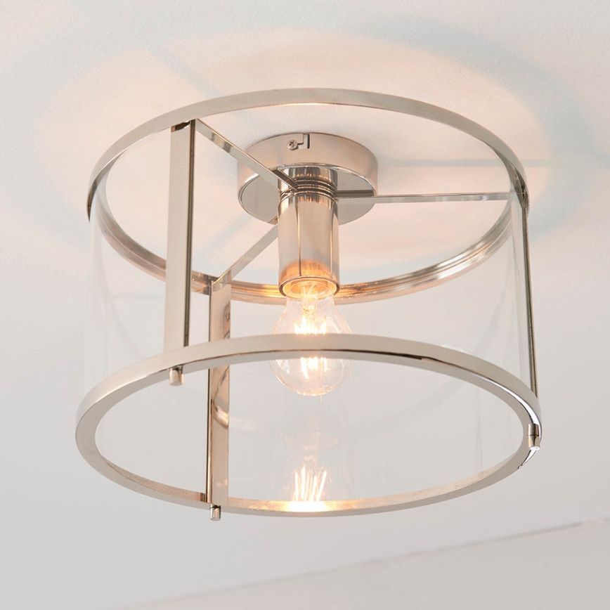 Endon 96150 - Plafonnier HOPTON 1xE27/10W/230V, finition chrome brillant