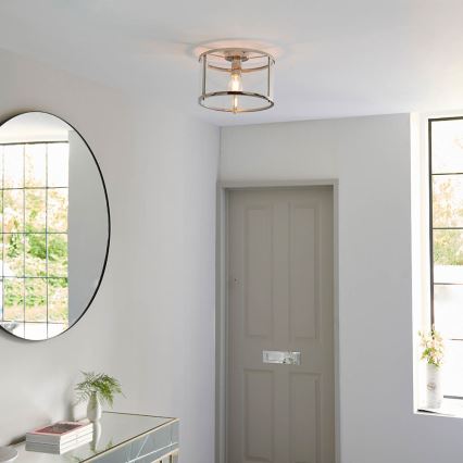Endon 96150 - Plafonnier HOPTON 1xE27/10W/230V, finition chrome brillant