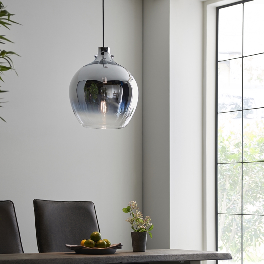 Endon 96442 - Suspension filaire PANTHER 1xE27/10W/230V chrome brillant/fumé