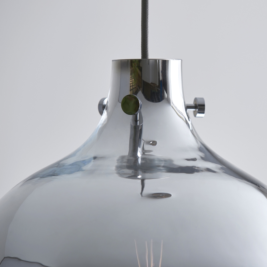 Endon 96442 - Suspension filaire PANTHER 1xE27/10W/230V chrome brillant/fumé