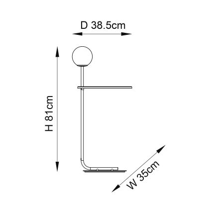 Endon 96713 - Lampadaire HALO 1xG9/3W/230V noir