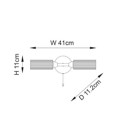 Endon 97172 - Applique murale pour salle de bains NATORI 2xG9/3W/230V IP44 chrome brillant