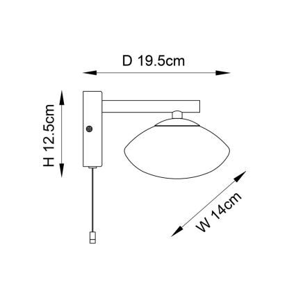 Endon 97181 - Applique murale pour salle de bains MOBIAS 1xG9/3W/230V IP44 chrome brillant