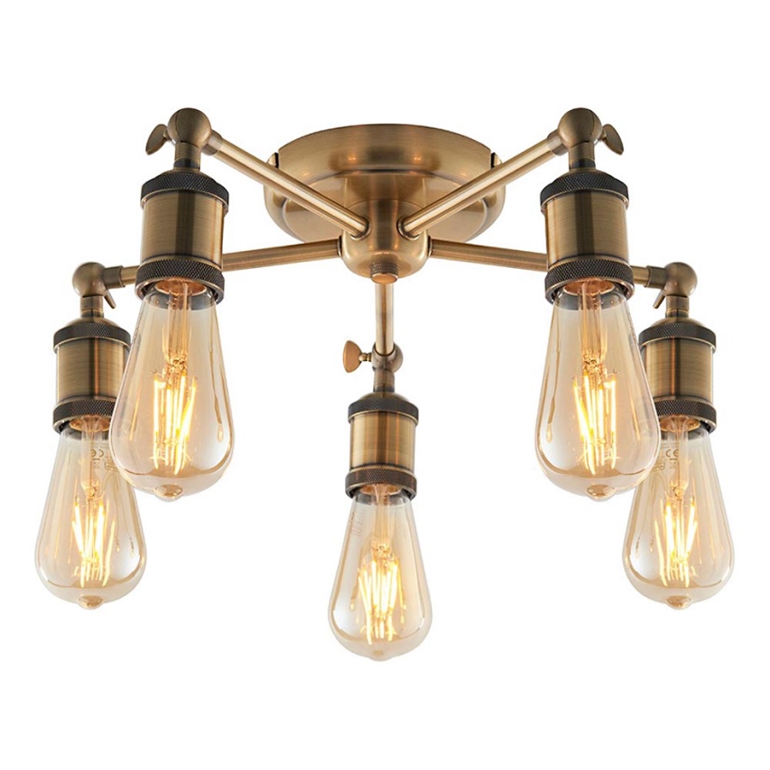 Endon 97244 - Spot HAL 5xE27/40W/230V laiton