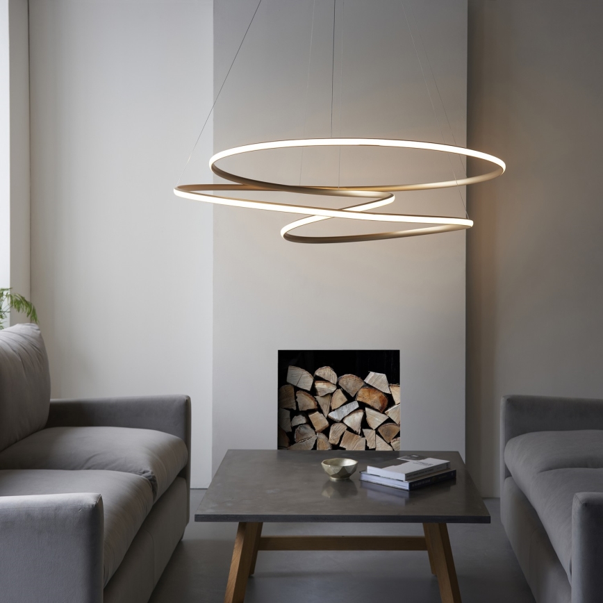 Endon 97645 - Suspension LED à intensité variable sur câble TWIRL LED/131W/230V 3000K dorée