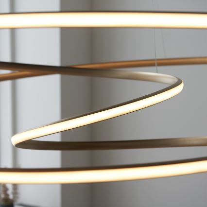Endon 97645 - Suspension LED à intensité variable sur câble TWIRL LED/131W/230V 3000K dorée
