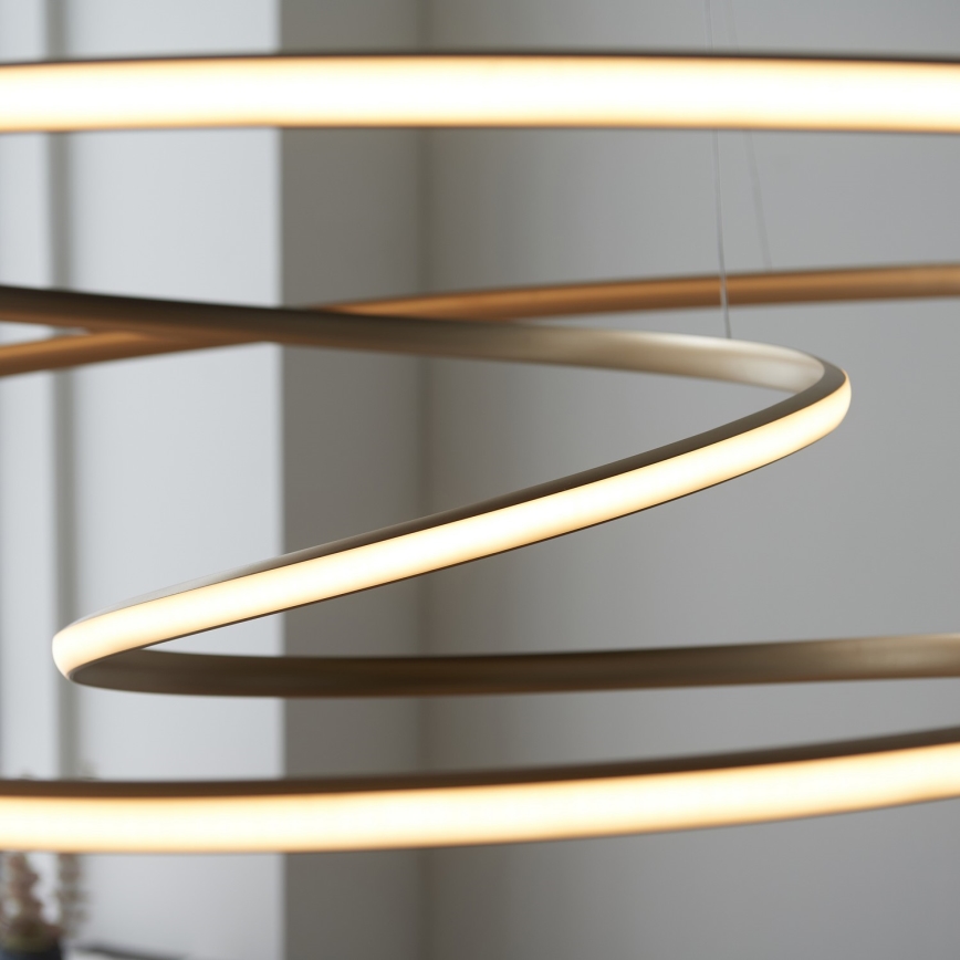 Endon 97645 - Suspension LED à intensité variable sur câble TWIRL LED/131W/230V 3000K dorée
