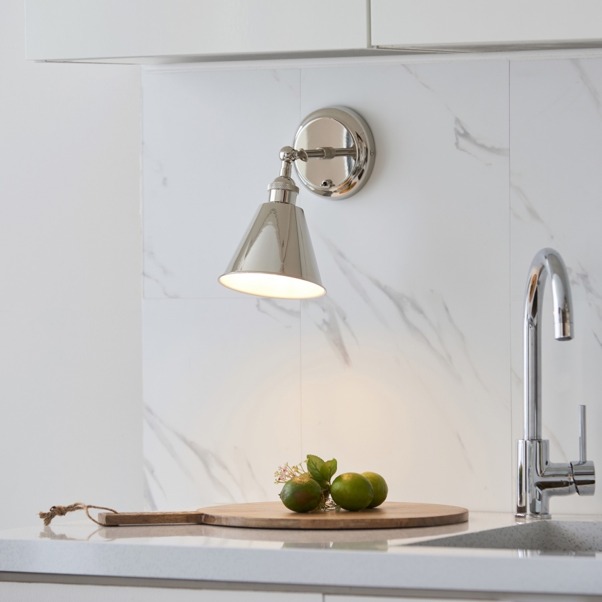 Endon 98716 - Applique spot murale HALLE 1xE14/40W/230V chrome brillant