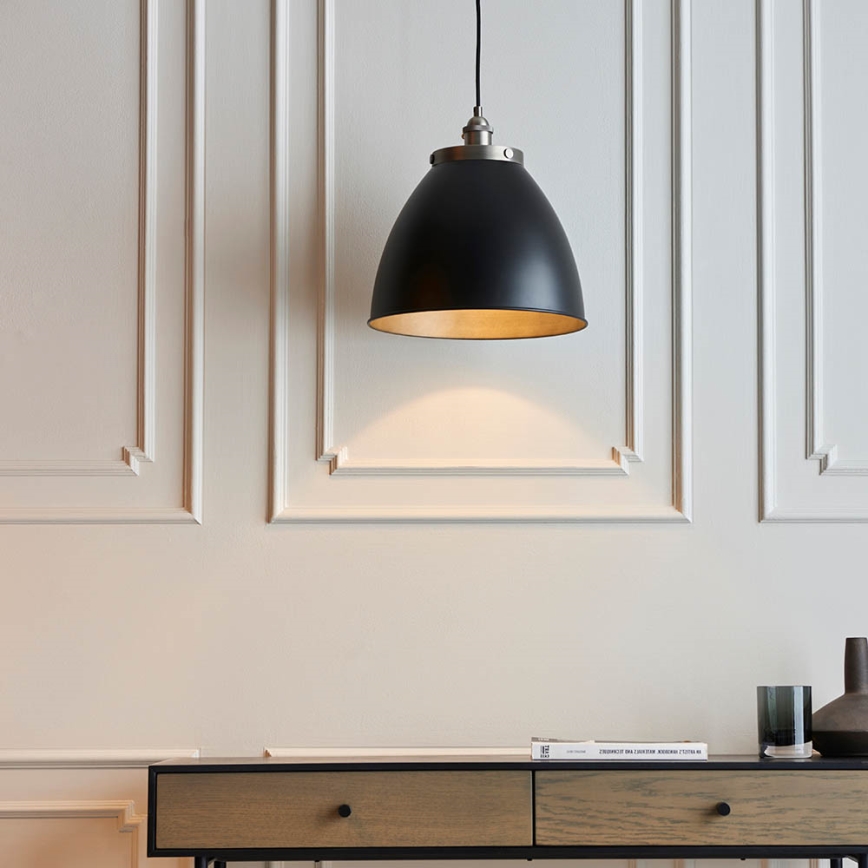Endon 98749 - Suspension sur câble FRANKLIN 1xE27/10W/230V noir/laiton