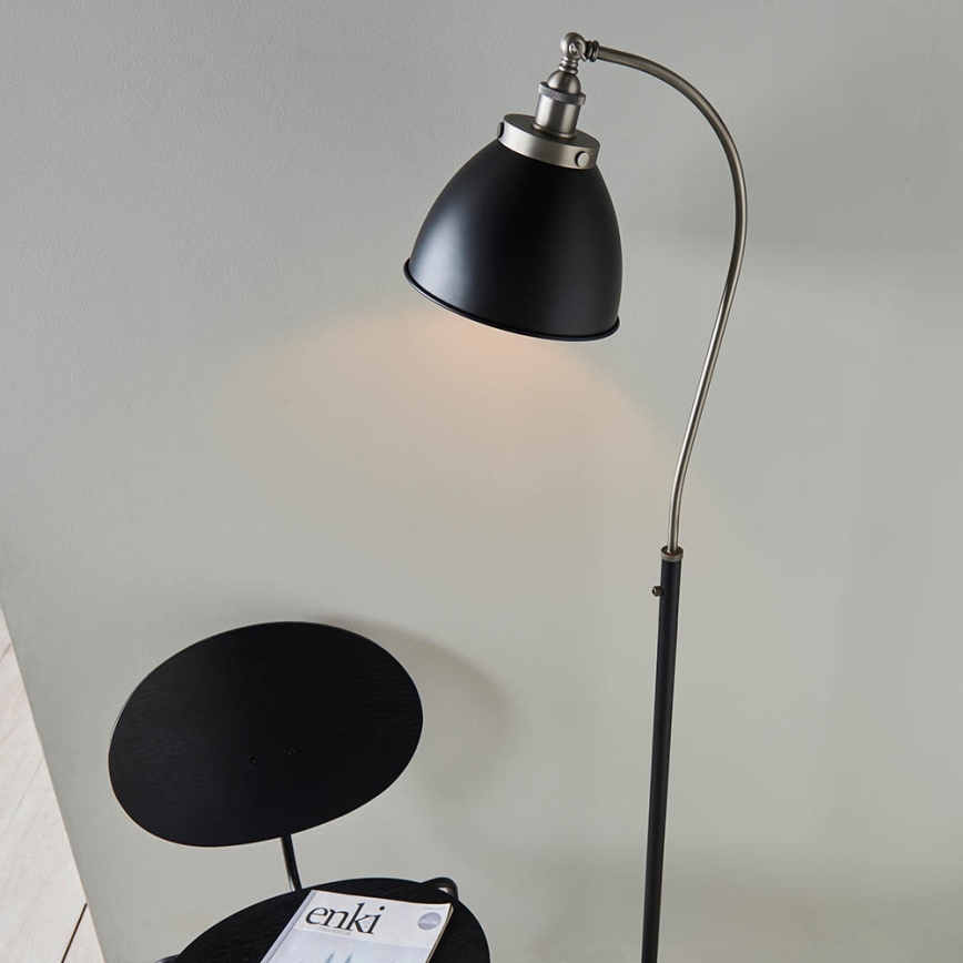 Endon 98753 - Lampadaire FRANKLIN 1 x E27/10W/230V chrome mat/anthracite