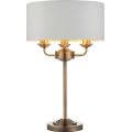 Endon 98932 - Lampe de table HIGHCLERE 3xE14/18W/230V blanche/laiton Ø 32 cm