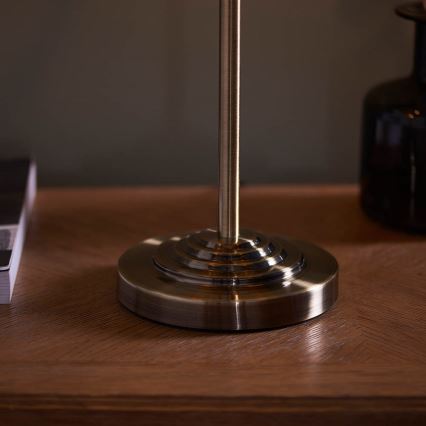 Endon 98932 - Lampe de table HIGHCLERE 3xE14/18W/230V blanche/laiton Ø 32 cm