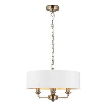 Endon 98934 - Suspension chaîne HIGHCLERE 3xE14/40W/230V blanc/laiton