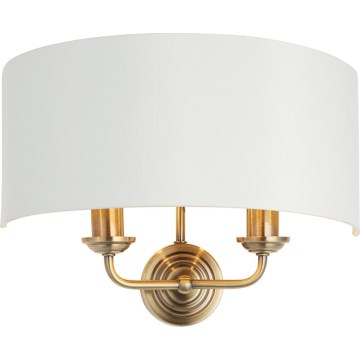 Endon 98937 - Applique murale HIGHCLERE 2xE14/40W/230V blanc/laiton