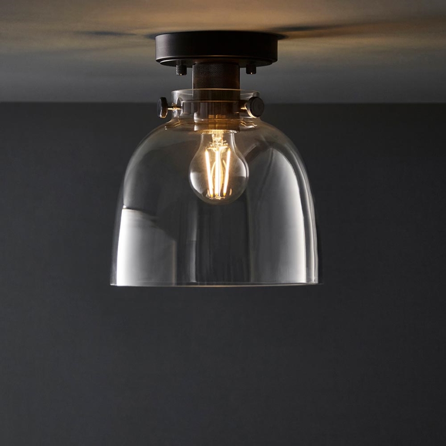 Endon 99106 - Plafonnier URBAN 1xE27/10W/230V noir/transparent