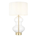 Endon 99110 - Lampe de table dimmable KELDA 1xE27/10W/230V blanc/doré