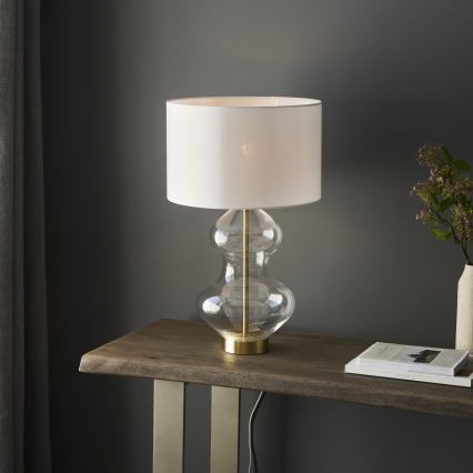 Endon 99110 - Lampe de table dimmable KELDA 1xE27/10W/230V blanc/doré