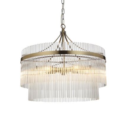 Endon 99166 - Lustre sur chaîne MARIETTA 5xE14/7W/230V laiton/transparent