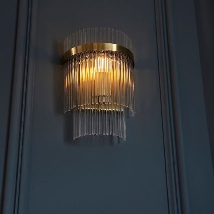 Endon 99168 - Applique murale MARIETTA 1xE14/6W/230V laiton/transparent
