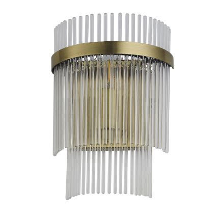 Endon 99168 - Applique murale MARIETTA 1xE14/6W/230V laiton/transparent