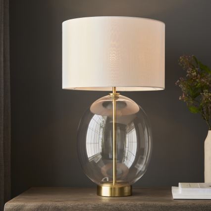 Endon 99292 - Lampe de table à intensité variable KELDA 1xE27/10W/230V crème/doré