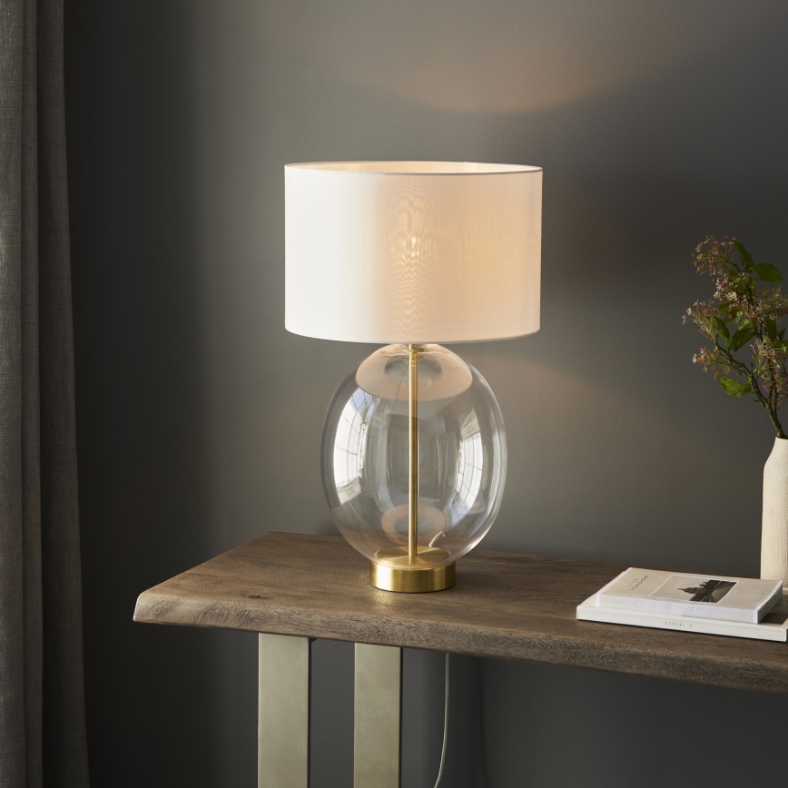 Endon 99292 - Lampe de table à intensité variable KELDA 1xE27/10W/230V crème/doré