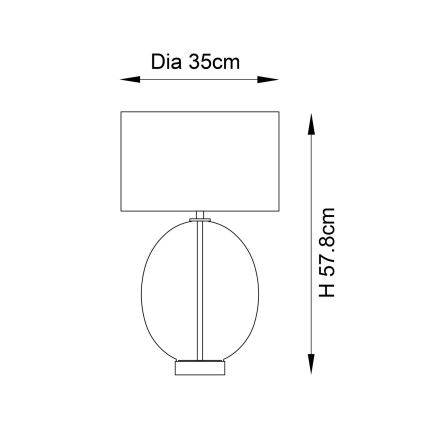 Endon 99292 - Lampe de table à intensité variable KELDA 1xE27/10W/230V crème/doré