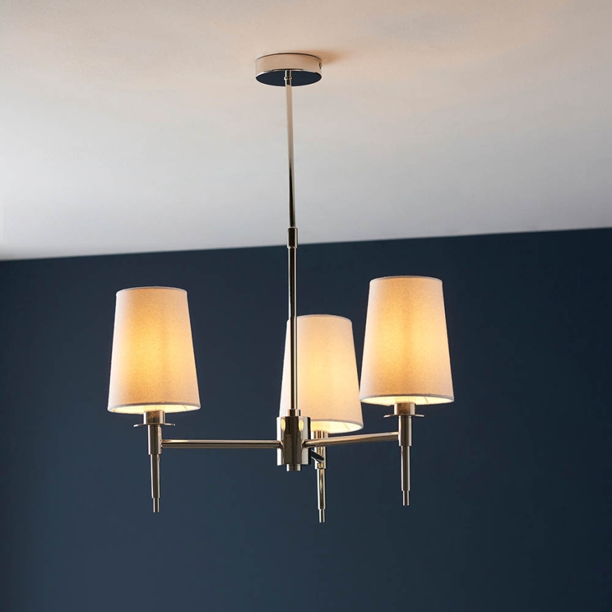 Endon 99455 - Suspension à tige 3xE14/6W/230V chromé brillant/blanc
