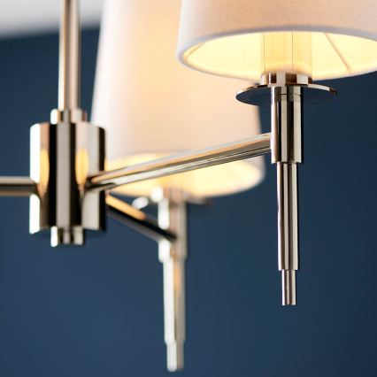 Endon 99455 - Suspension à tige 3xE14/6W/230V chromé brillant/blanc