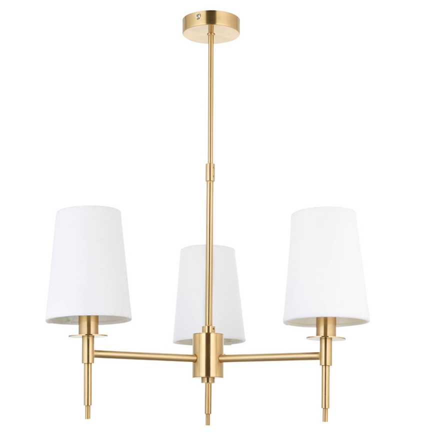 Endon 99456 - Lustre à tige 3xE14/6W/230V doré/blanc