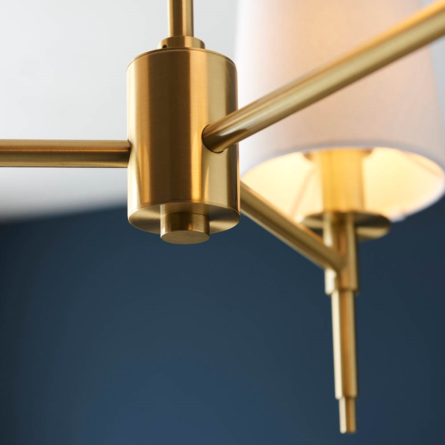 Endon 99456 - Lustre à tige 3xE14/6W/230V doré/blanc