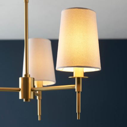 Endon 99456 - Lustre à tige 3xE14/6W/230V doré/blanc