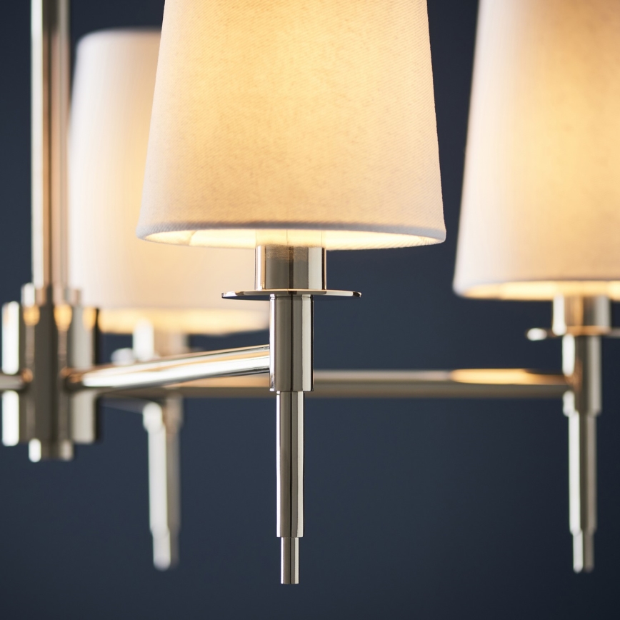 Endon 99457 - Lustre sur chaîne 5xE14/6W/230V chrome brillant/blanc