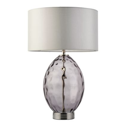 Endon 99581 - Lampe de table dimmable ERIN 1xE27/10W/230V crème/chrome mat/noir fumé