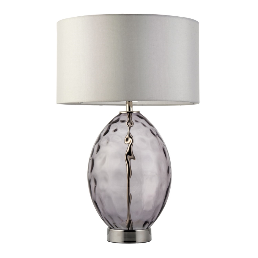 Endon 99581 - Lampe de table dimmable ERIN 1xE27/10W/230V crème/chrome mat/noir fumé