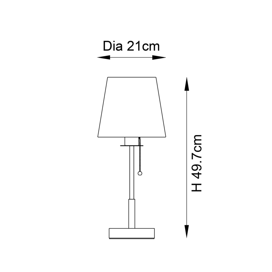 Endon 99596 - Lampe de table 1xE27/10W/230V blanche/chrome brillant