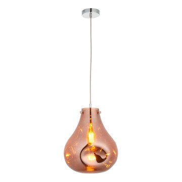 Endon 99790 - Suspension sur câble EUROPA 1xE27/10W/230V marron fumé
