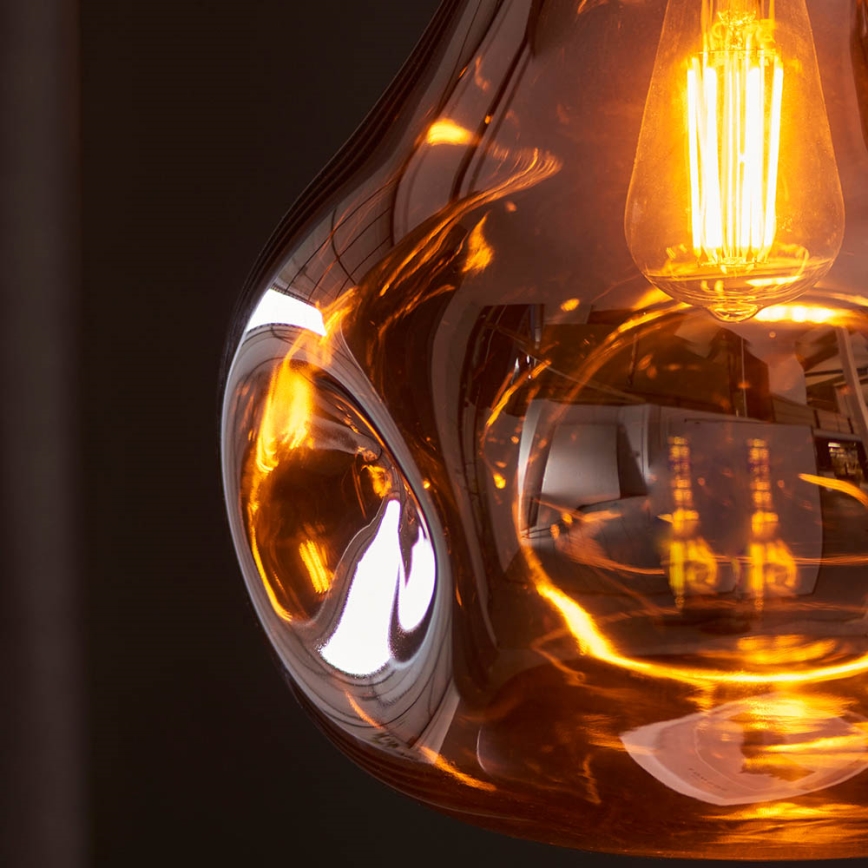 Endon 99790 - Suspension sur câble EUROPA 1xE27/10W/230V marron fumé