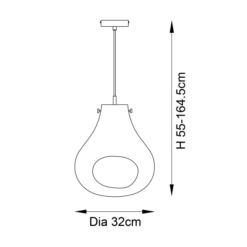 Endon 99790 - Suspension sur câble EUROPA 1xE27/10W/230V marron fumé