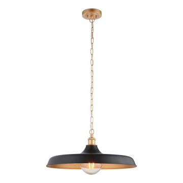 Endon 99998 - Lustre à chaîne SABIAN 1xE27/10W/230V noir/doré