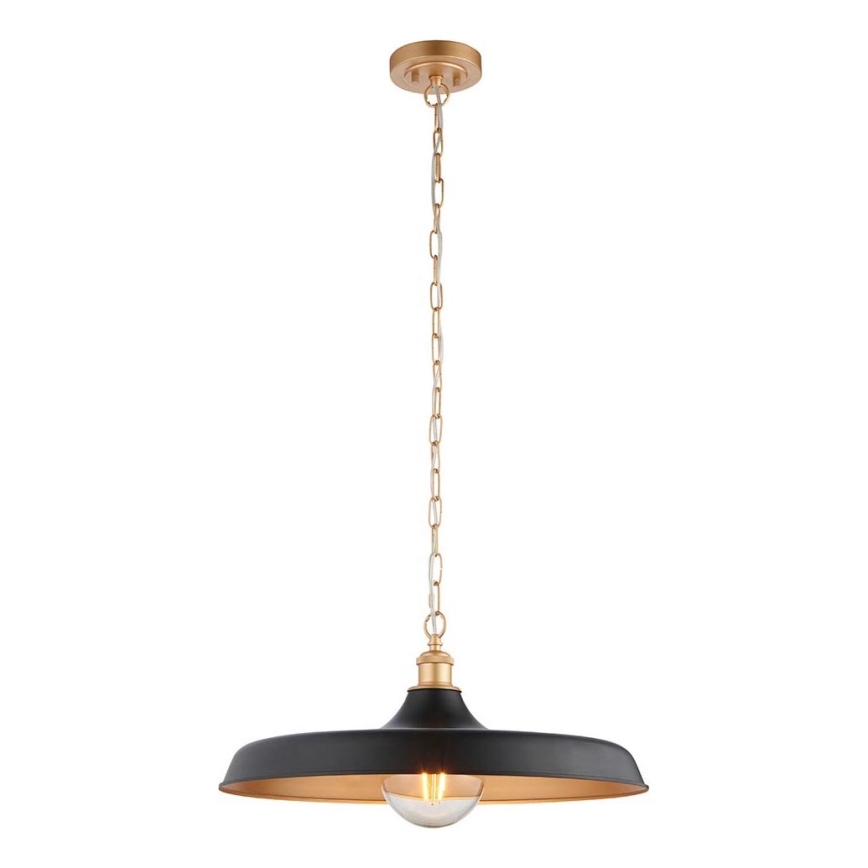 Endon 99998 - Lustre à chaîne SABIAN 1xE27/10W/230V noir/doré
