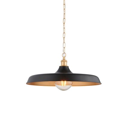 Endon 99998 - Lustre à chaîne SABIAN 1xE27/10W/230V noir/doré