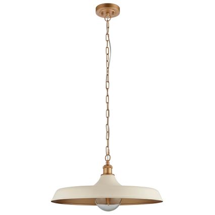 Endon 99999 - Lustre suspendu avec chaîne SABIAN 1xE27/10W/230V crème/doré